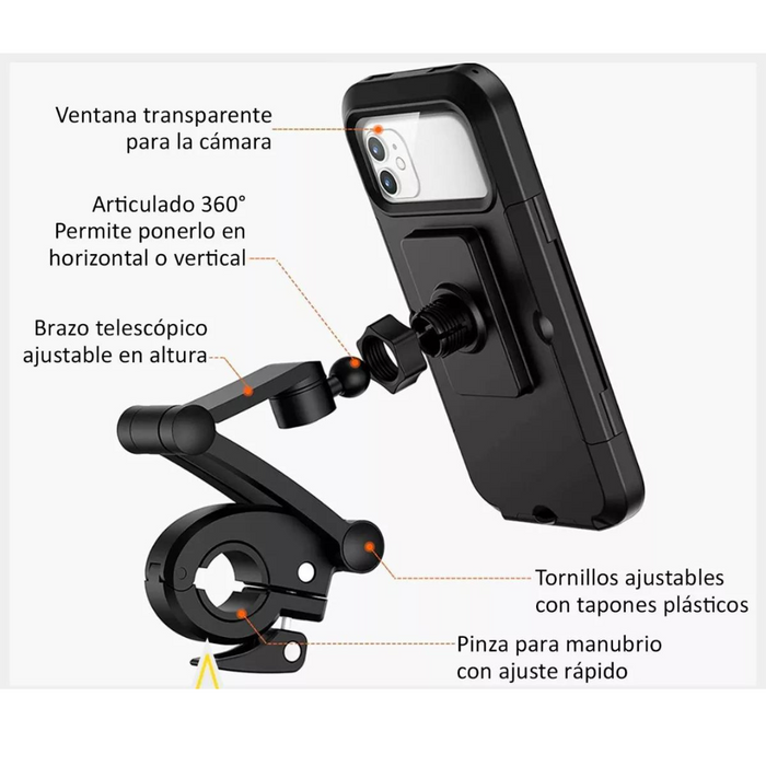 Soporte Celular Moto Bicicleta Estuche Universal Impermeable